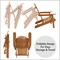 Casafield Folding Adirondack Chair, Cedar Wood Outdoor Fire Pit Lounge Chairs for Patio, Deck, Yard, Lawn and Garden Seating, Partially Pre-Assembled